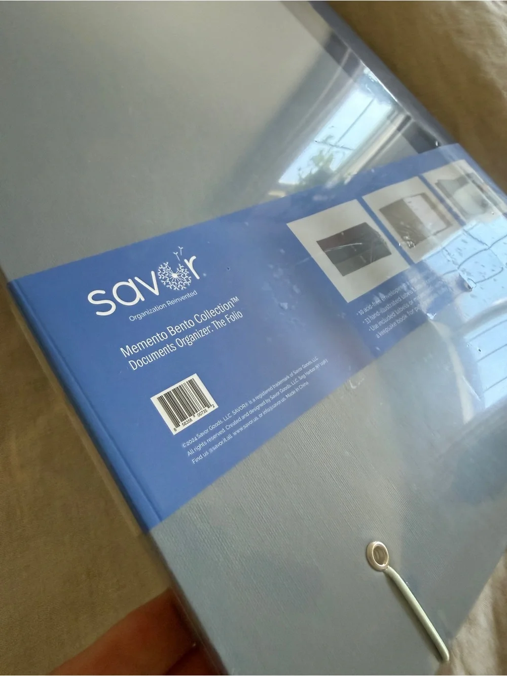NWT Savor Document Organizer Folio in Slate Gray